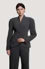 Semi-raglan tailored blazer, grey