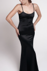 Slip dress, black