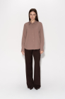 Classic blouse, coffee