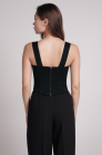 Thick corset top, black