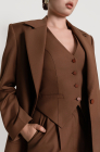 Fitted waistcoat, walnut brown