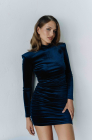 Velvet dress, blue