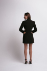 Cut-out waist blazer dress, black