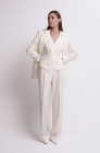 Double-breasted waistcoat, ivory