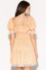 Tie-front dress, orange print