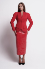 Patent skirt, red 