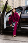 Oversized jacket, sangria