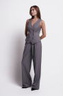 Double-breasted waistcoat, light grey pinstripe