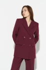Double-breasted jacket, deep cherry