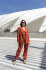 Palazzo trousers, burnt terracotta