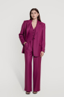 Fitted waistcoat, berry