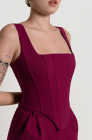Corset top, sangria