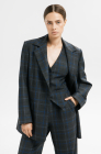 Fitted waistcoat, smoke blue
