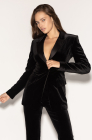 Velvet tuxedo with satin lapels, black