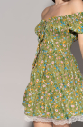Tie-front Dress, green meadow print