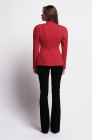 Semi-raglan tailored blazer, red