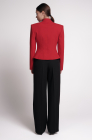 Jacket with a built-in stand collar, red