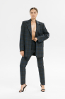 Straight-leg trousers, smoke blue