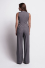 Double-breasted waistcoat, light grey pinstripe