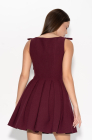 Office strap dress, deep cherry