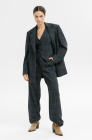 Fitted waistcoat, smoke blue