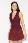 Fitted waistcoat, deep cherry