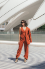 Palazzo trousers, burnt terracotta