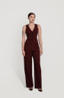 Fitted waistcoat, burgundy