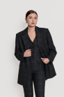 Fitted waistcoat, smoke blue