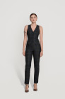 Straight-leg trousers, smoke blue