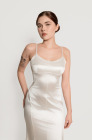 Slip dress, white