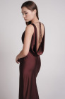 Backless dress, dark chocolate