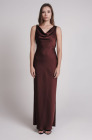 Backless dress, dark chocolate