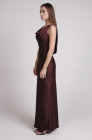 Backless dress, dark chocolate