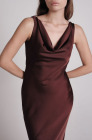 Backless dress, dark chocolate