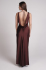 Backless dress, dark chocolate