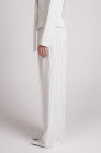 Palazzo trousers, pinstripe on white