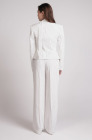 Palazzo trousers, pinstripe on white