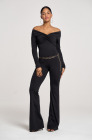 Open-back jumpsuit, black