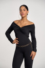 Open-back jumpsuit, black