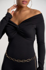 Open-back jumpsuit, black