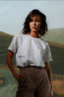T-shirt with flap, white