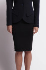 Pencil skirt with a slit, black