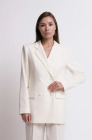 Double-breasted jacket, ivory