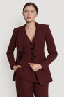 Fitted jacket, burgundy