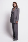 Palazzo trousers, light grey pinstripe
