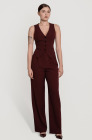 Palazzo trousers, burgundy