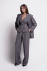 Double-breasted waistcoat, light grey pinstripe