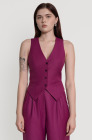 Fitted waistcoat, berry