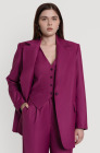 Fitted waistcoat, berry